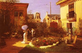 萊昂 約瑟夫 瓦蘭 Jeunes Femmes Au Jardin 萊昂 約瑟夫 瓦蘭 Jeunes Femmes Au Jardin